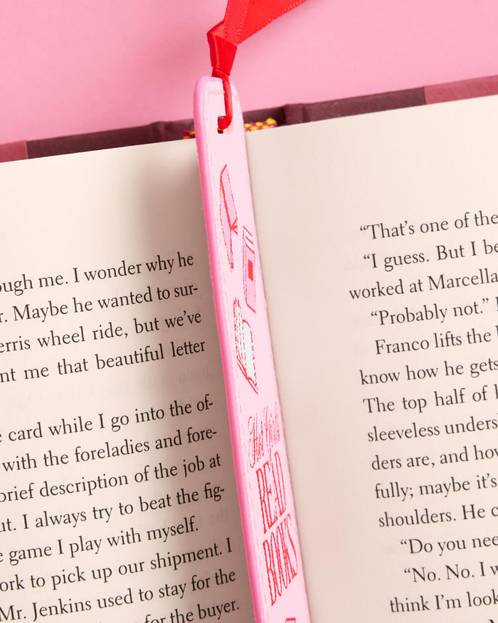 Hot Girls Read Bookmark - pink faux leather bookmark