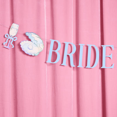 Seashells & Wedding Bells Banner - iridescent foil banner