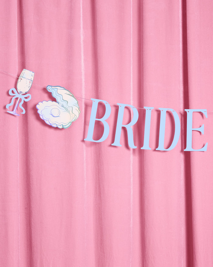 Seashells & Wedding Bells Banner - iridescent foil banner