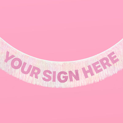 Iridescent Fringe - iridescent foil banner