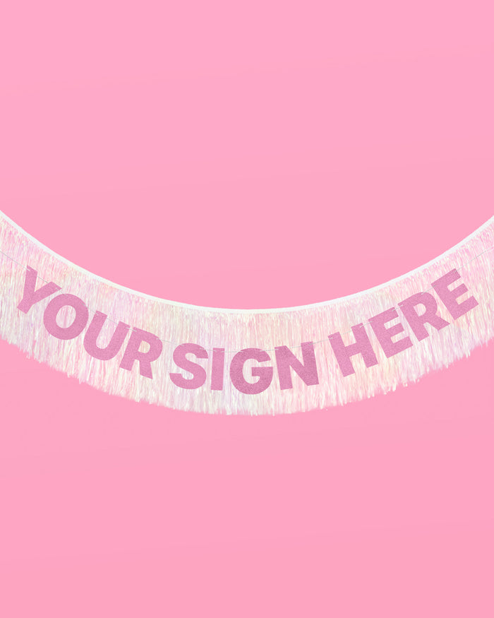 Iridescent Fringe - iridescent foil banner