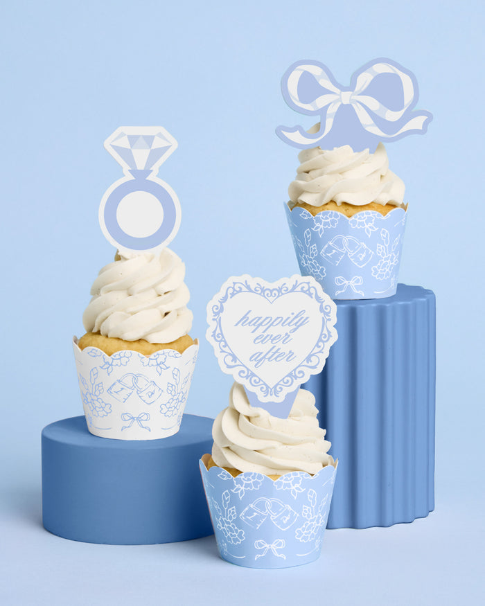 Happily Ever After Toppers - 24 wrappers + toppers