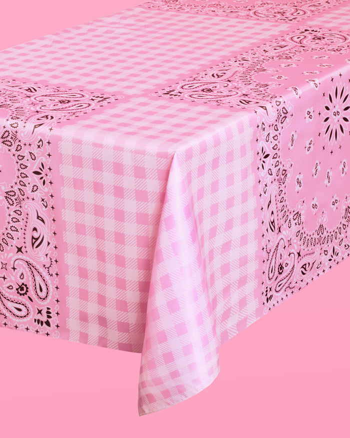 Cowgirl Tablecloth - washable tablecloth