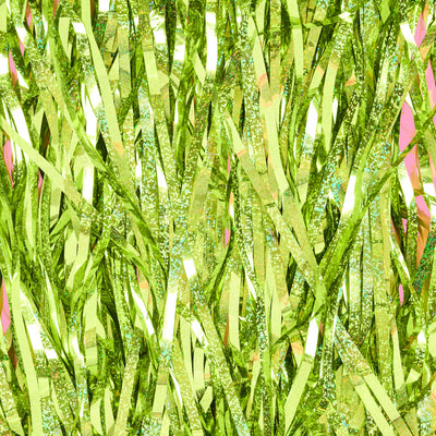 Limelight Curtain - holographic green foil curtain