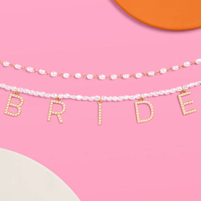 Bride Pearl Belly Chain - pearl + gold body chain