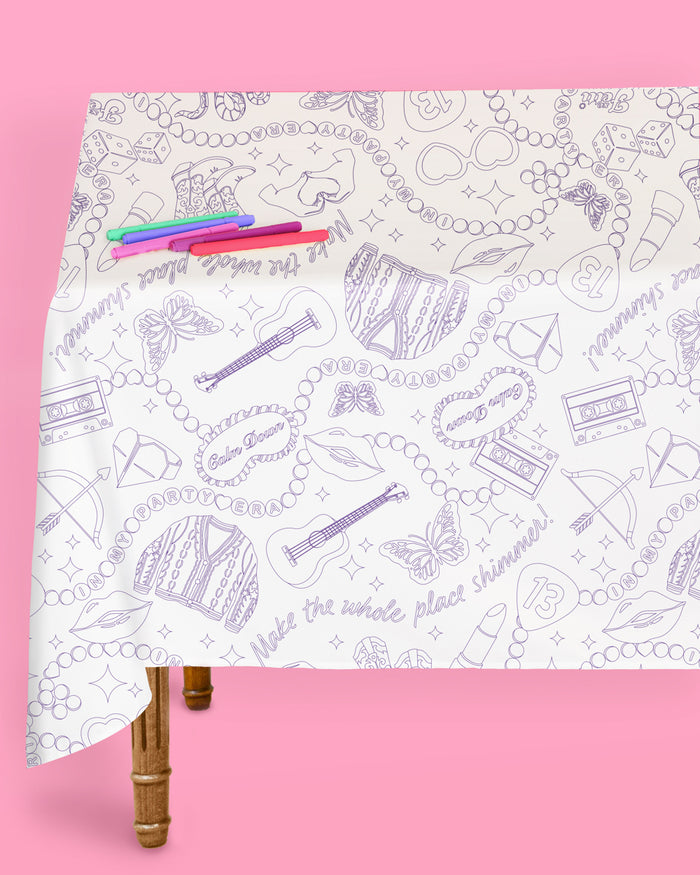 Eras Coloring Tablecloth - 1 tablecloth