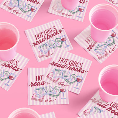 Hot Girls Book Club Napkins - 25 paper napkins