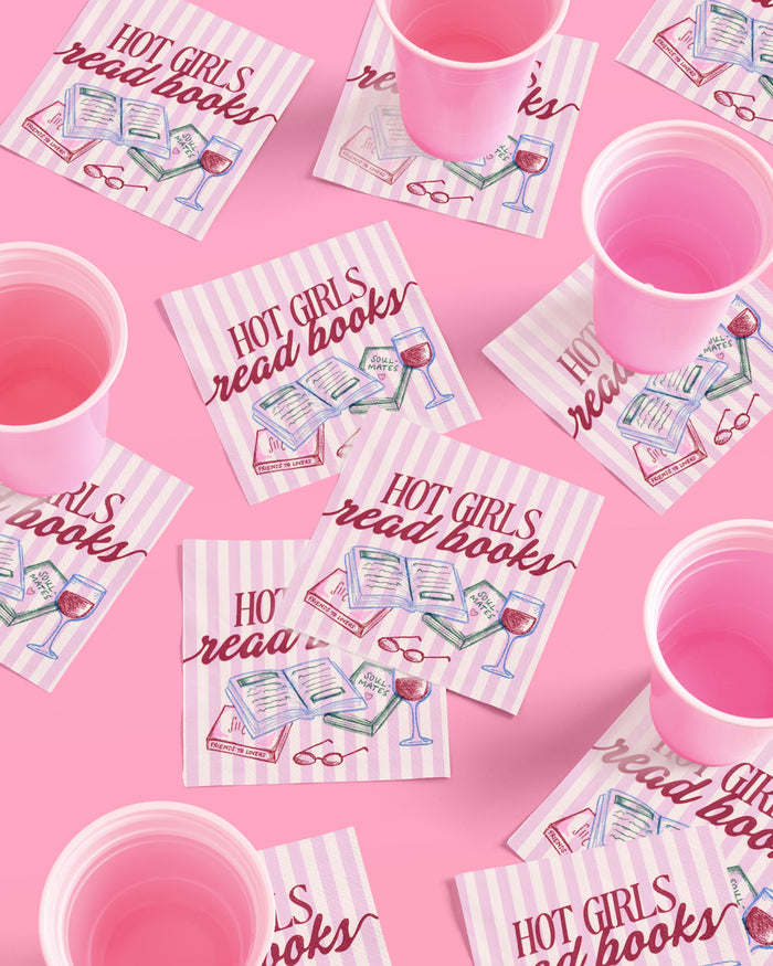 Hot Girls Book Club Napkins - 25 paper napkins