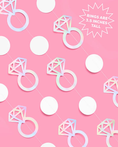 Engaged Era Garland - iridescent foil backdrop