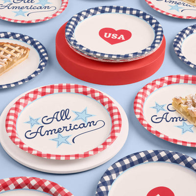 All American Plates - 24 paper plates