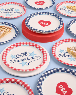 All American Plates - 24 paper plates