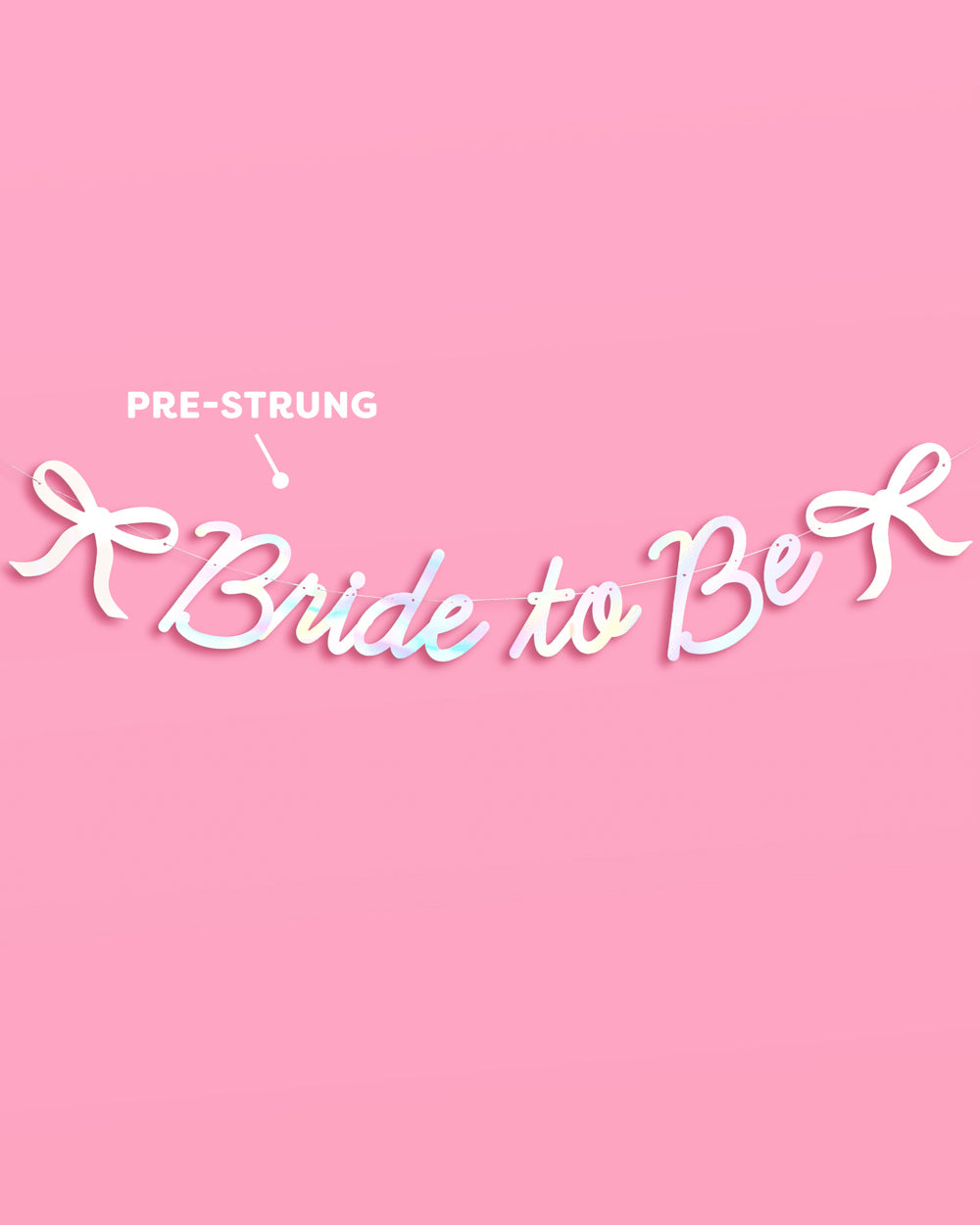 Tying The Knot Banner - iridescent foil banner
