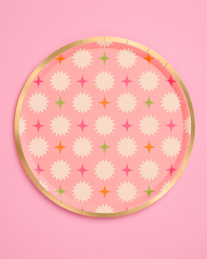 Palm Royale Plates - 32 paper plates, 2 sizes