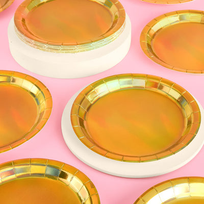 Golden Plates - 25 paper plates