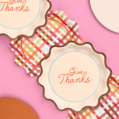 Give Thanks Plates - 24 paper plates