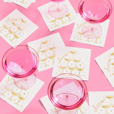 Gold Cheers Napkins - 50 foil napkins