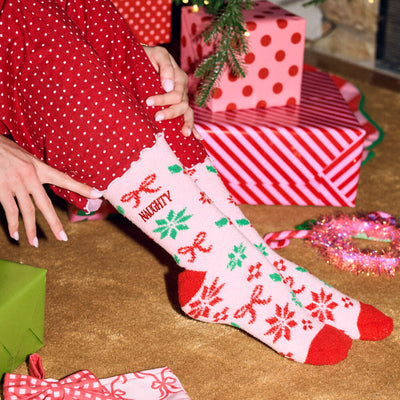 Naughty & Nice Cloud Socks - cozy holiday socks
