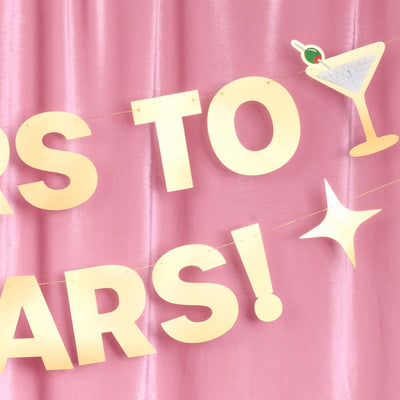 Cheers to 50 Years Banner - 3D paper banner