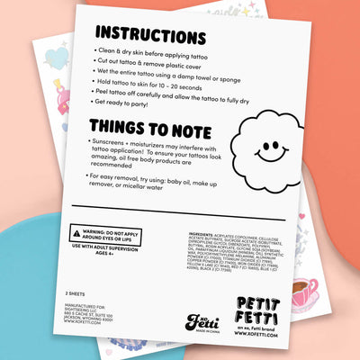 Sweet Dreams Tats - 72 temporary tattoos