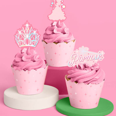 Emerald City Cupcake Set - 24 sets of liners + toppers