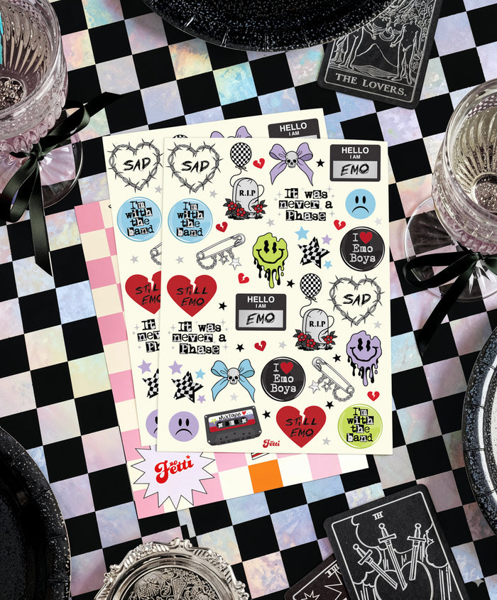 Emo Tattoos - 54 foil temporary tattoos