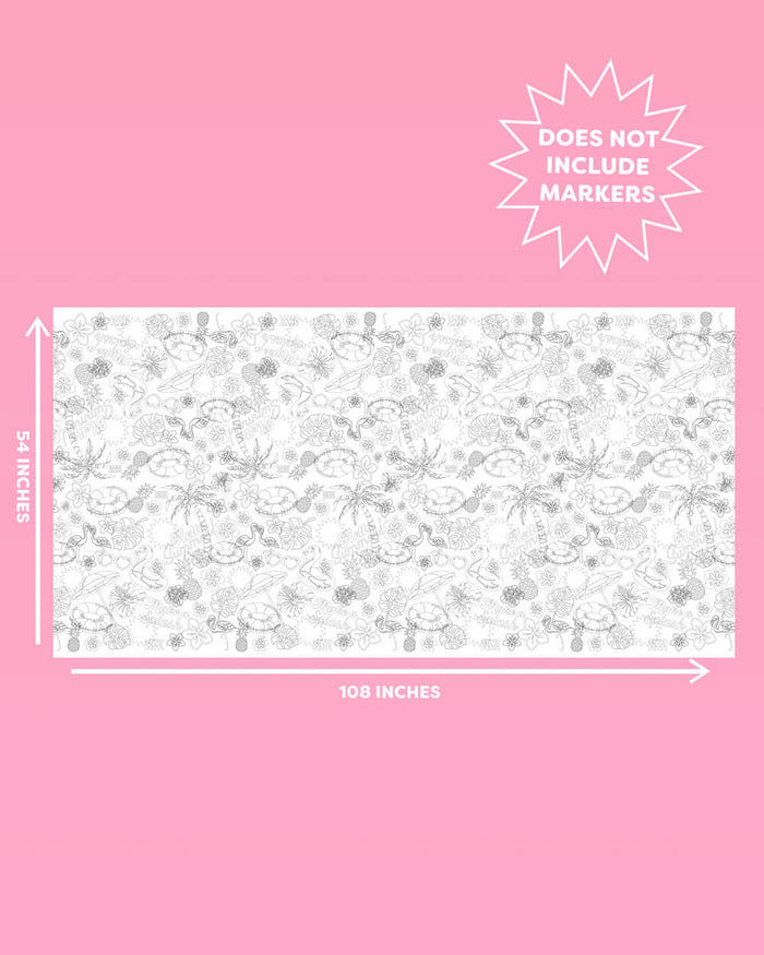 Pool Party Tablecloth - paper coloring tablecloth
