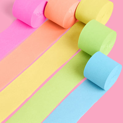 Pool Party Streamers - 5 crepe paper rolls