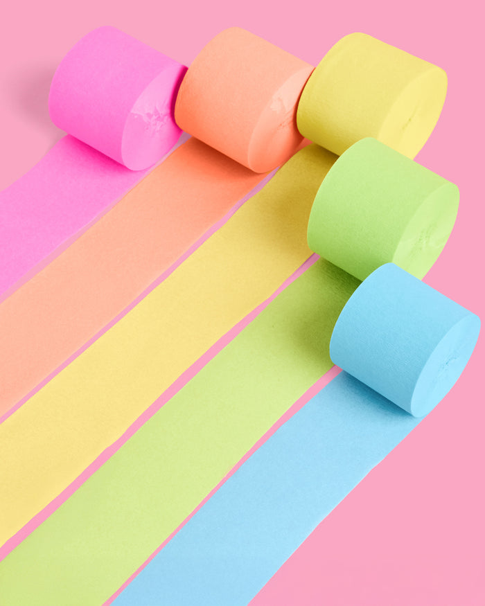 Pool Party Streamers - 5 crepe paper rolls
