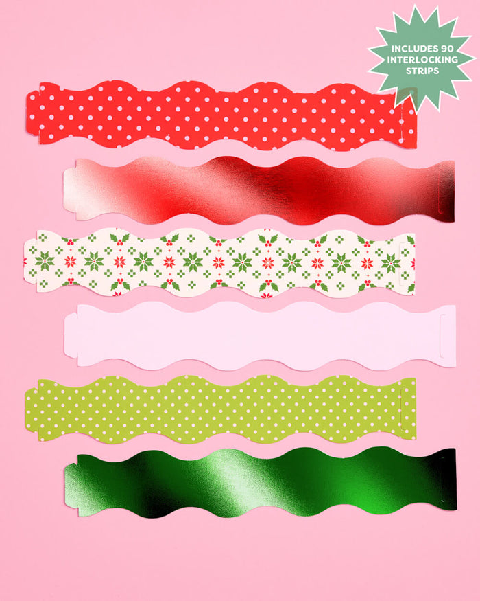 Tis the Season Paper Chains - 90 strip holiday garland