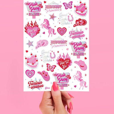 Pink Pony Club Tats - 54 temporary tattoos