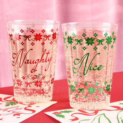 Naughty + Nice Cups - 30 plastic cups