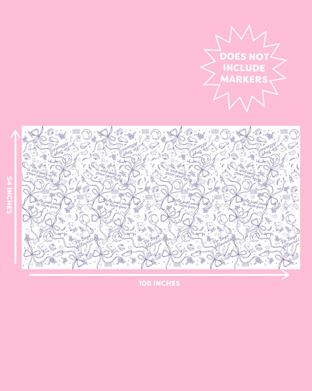 Sweet Dreams Tablecloth - paper coloring tablecloth