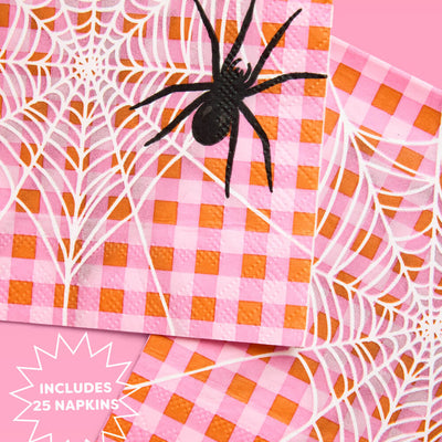 Pink Halloween Napkins - 25 cocktail napkins