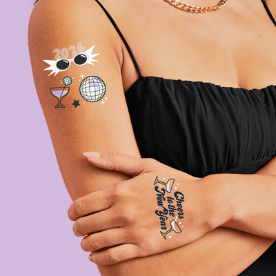 NYE 🪩Tats - 40 foil temporary tattoos