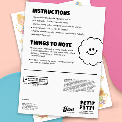 Woodland Fairy Tats - 84 foil temporary tattoos