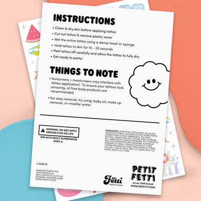 Pool Party Tats - 68 temporary tattoos