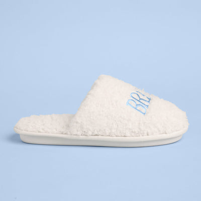 Bride Slippers - fuzzy faux fur slippers
