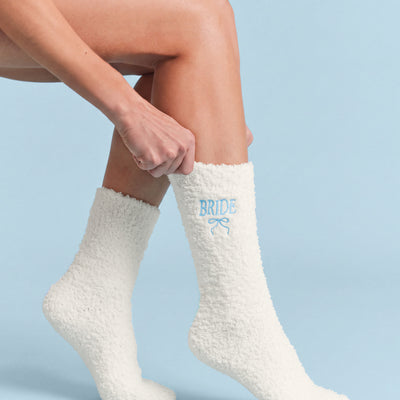 Bride Cloud Socks - fuzzy ivory socks