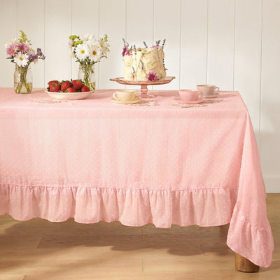 Tea Party Tablecloth - sheer polka dot tablecloth