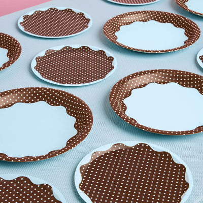 Cocoa Polka Dot - 32 Plates