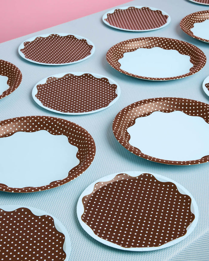 Cocoa Polka Dot - 32 Plates