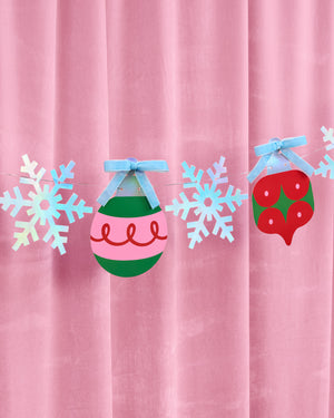 Ornament Snowflake Banner - iridescent foil banner