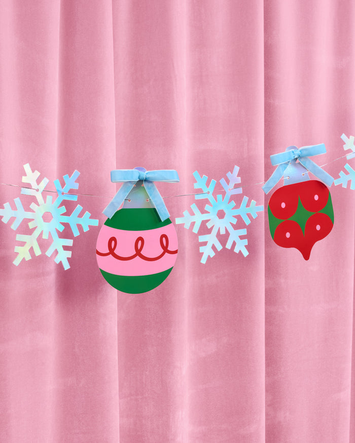 Ornament Snowflake Banner - iridescent foil banner
