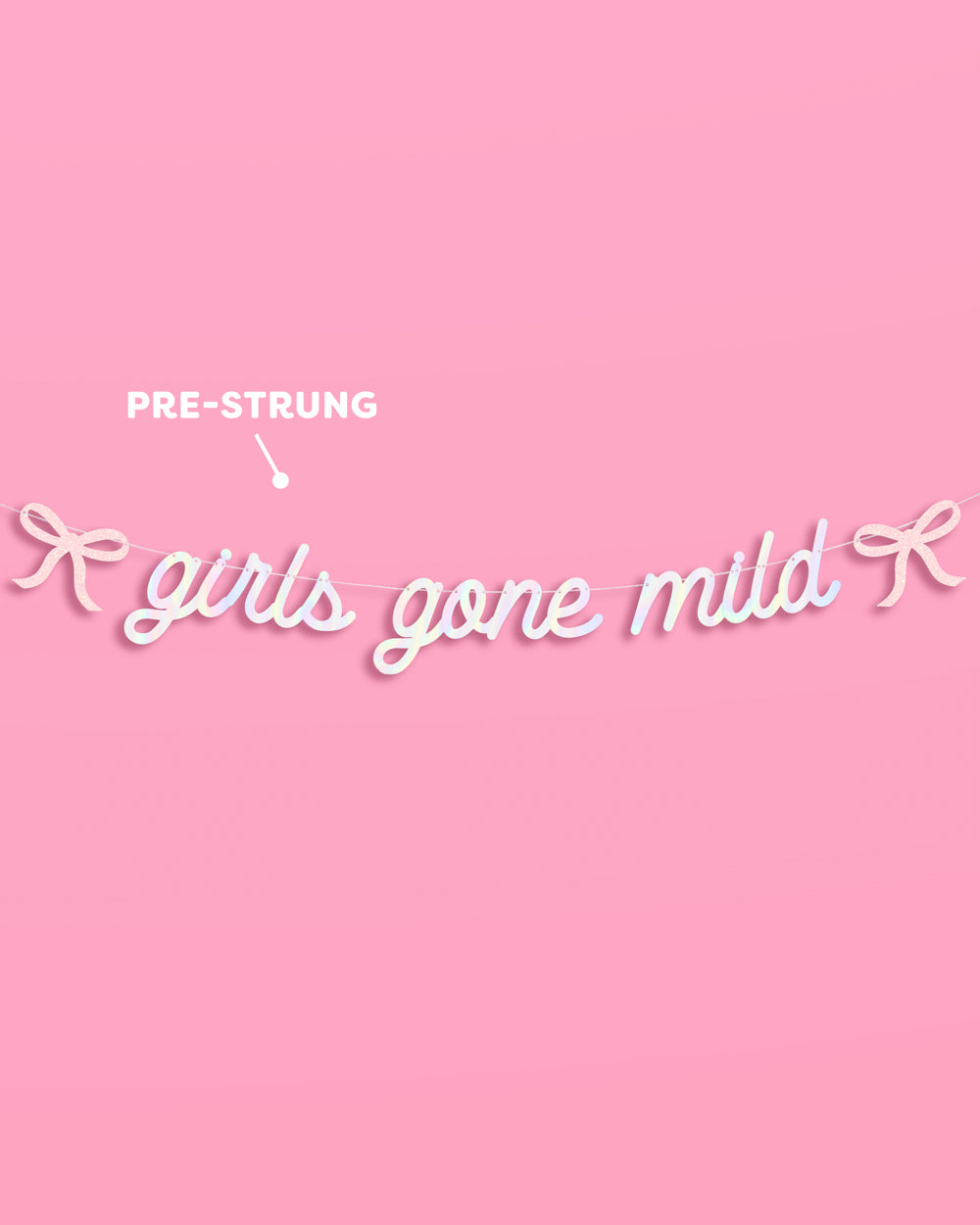 Girls Gone Mild Banner - iridescent foil banner