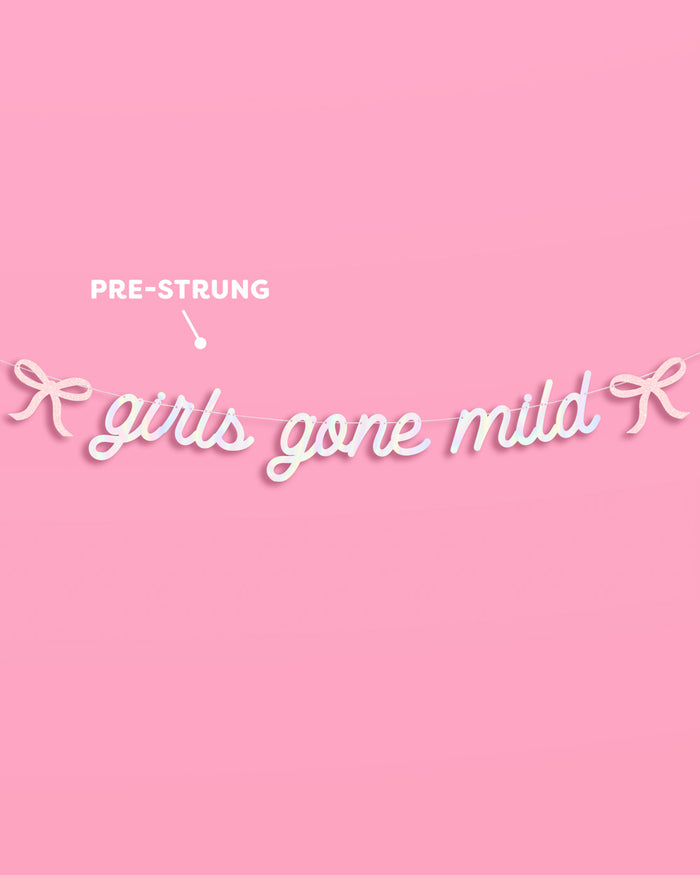 Girls Gone Mild Banner - iridescent foil banner