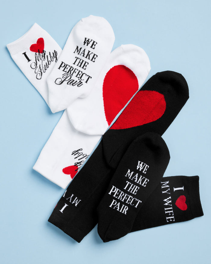 Perfect Pair Couples Socks - Cotton Blend Socks