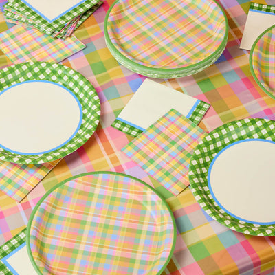 Summer Camp Trio - plates, napkins + tablecloth