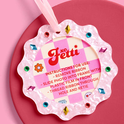 Picture Perfect Ornament - pink frame ornament