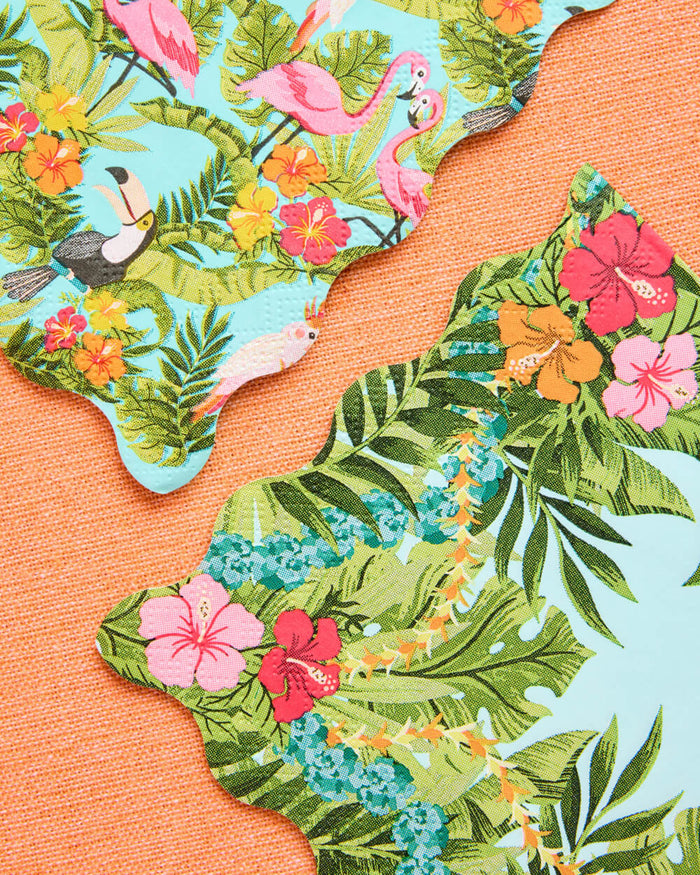 Tropical Napkins - 24 wavy paper napkins