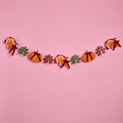 Give Thanks Harvest Banner - fall pumpkin garland